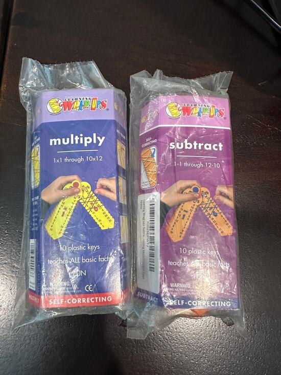 Learning wraps ups Other - Learning Wrap Ups Multiplication Subtraction Math Keys Bundle Homeschool 2 Pack